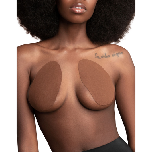BYE-BRA - BREAST ENHANCER + 3 PAIRS SATIN BEIGE CUP A/C