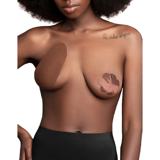 BYE-BRA - BREAST ENHANCER + 3 PAIRS SATIN BEIGE CUP A/C