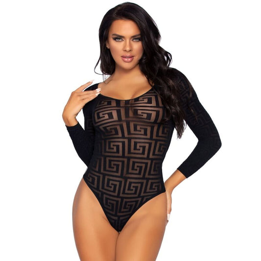 LEG AVENUE - BODY MOSAIC CON BROCHES EN LA ENTREPIERNA, TALLA ÚNICA
