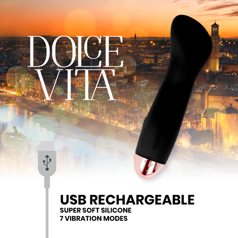 DOLCE VITA - VIBRATOR I SCHWARZE 7-GESCHWINDIGKEIT