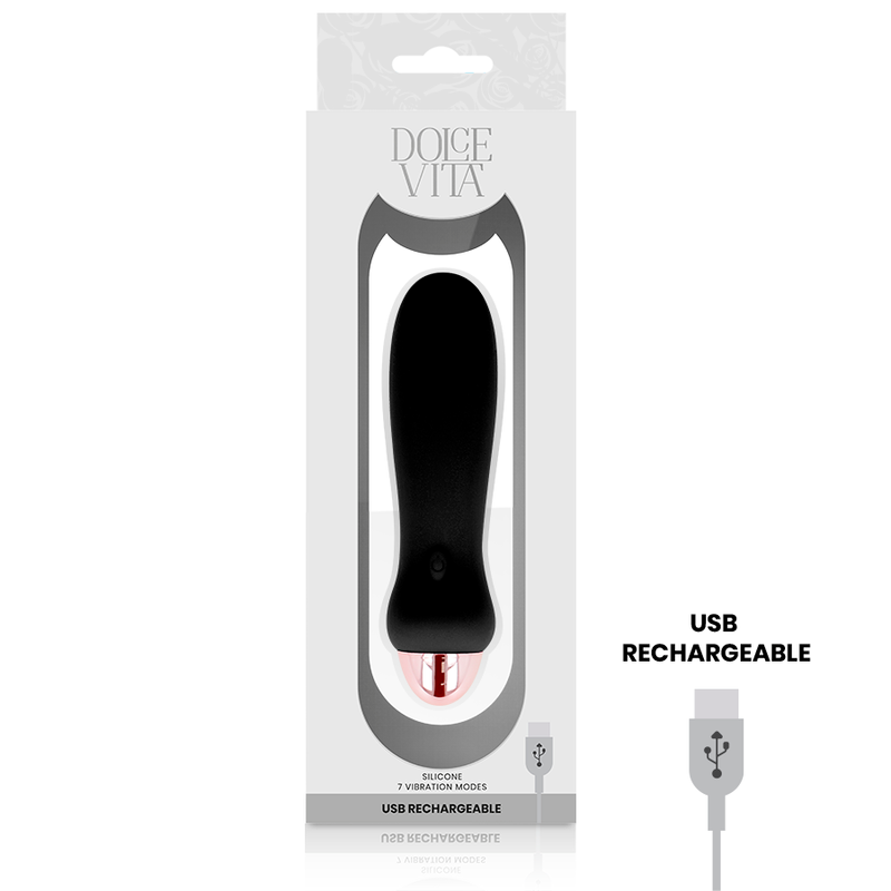 DOLCE VITA - VIBRATOR V SCHWARZ 7 GESCHWINDIGKEITEN