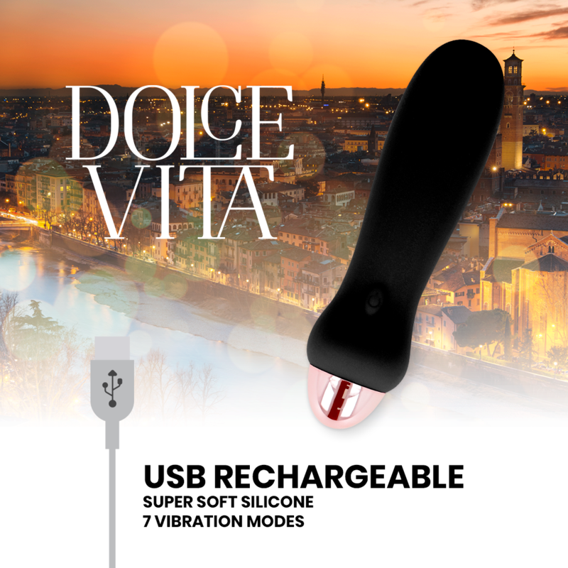 DOLCE VITA - VIBRATOR V SCHWARZ 7 GESCHWINDIGKEITEN