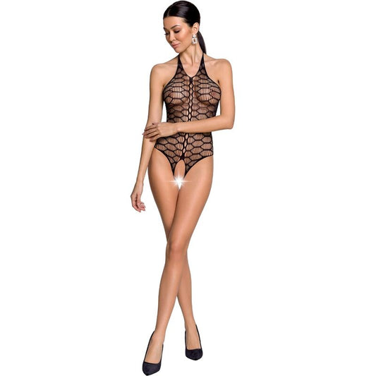 PASSION - WOMAN BS087 BLACK BODYSTOCKING, ONE SIZE