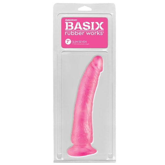 BASIX - PENE DE GELATINA DELGADO 19 CM ROSA