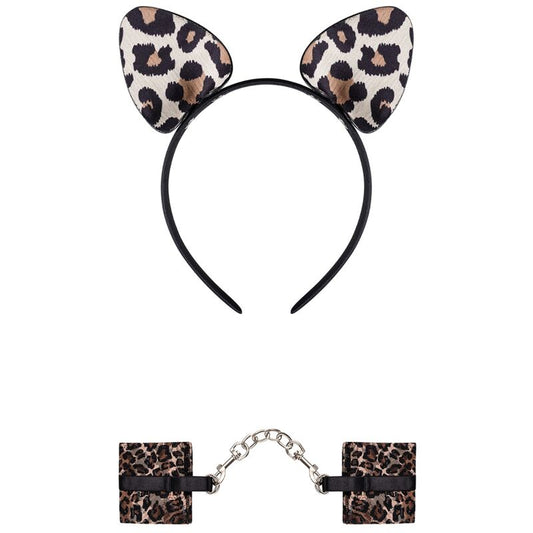 OBSESSIVE - TIGER HANDCUFFS AND LEOPARD EARS