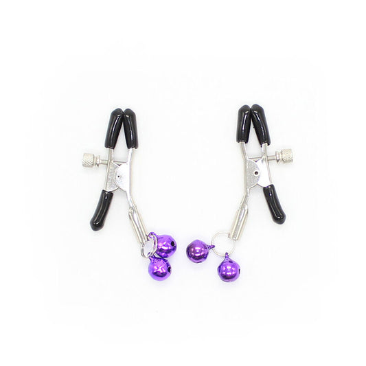 OHMAMA FETISH - NIPPLE CLAMPS WITH PURPLE BELL