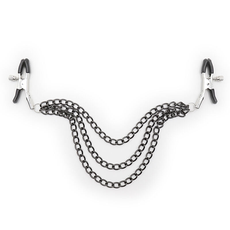 OHMAMA FETISH - PINZAS PARA PEZONES CON CADENAS NEGRAS