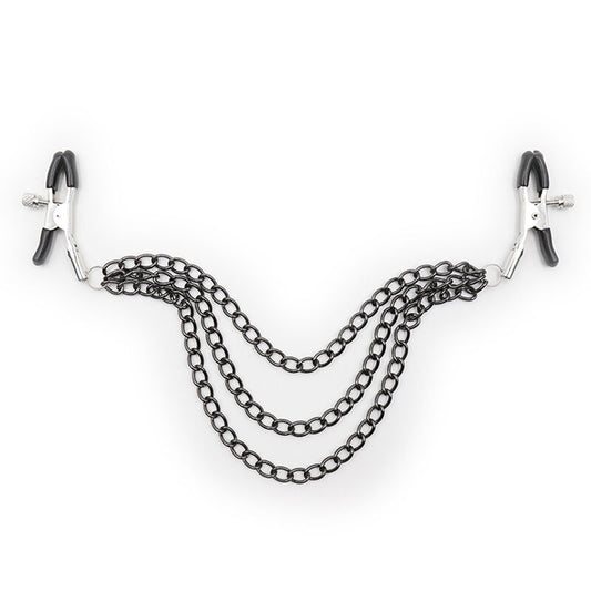 OHMAMA FETISH - PINZAS PARA PEZONES CON CADENAS NEGRAS