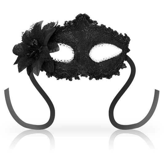 OHMAMA - ANTI-COLD MASKS SIDE FLOWER VENETIAN STYLE - BLACK