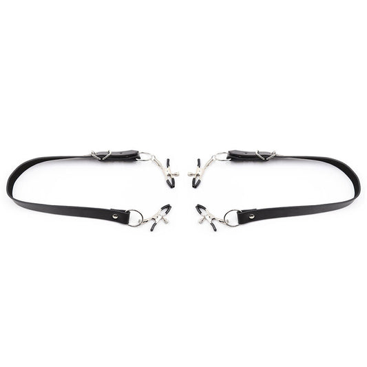 OHMAMA FETISH - PINZAS PARA CLÍTORIS CON CORREAS PARA LAS PIERNAS