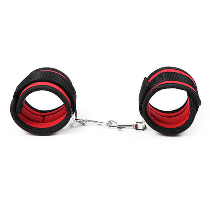 OHMAMA FETISH NYLON BIND HOOK AND EYE HANDCUFFS