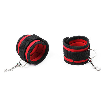 OHMAMA FETISH NYLON BIND HOOK AND EYE HANDCUFFS