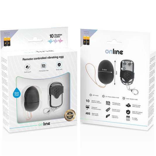 ONLINE - VIBRATING EGG WITH REMOTE CONTROL BLACK