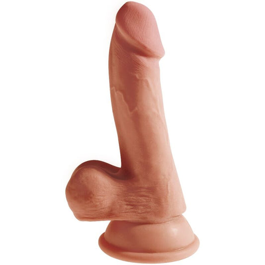 KING COCK - PLUS DILDO 3D CON HUEVOS 17 CM