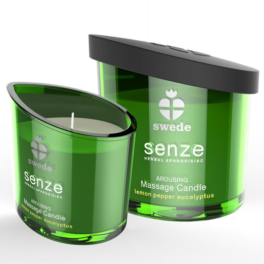 SWEDE - SENZE AWAKENING MASSAGE CANDLE - LEMON, PEPPER, EUCALYPTUS