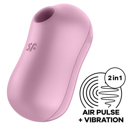 SATISFYER - ESTIMULADOR Y VIBRADOR DE AIRE CON PULSACIONES DE ALGODÓN DE AZÚCAR MORADO