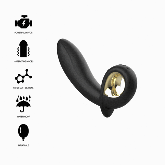IBIZA - POTENTE VIBRADOR ANAL/VAGINAL INFLABLE CON CONTROL REMOTO