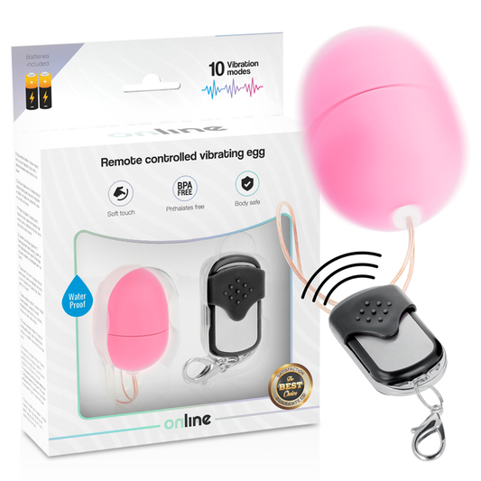 ONLINE - HUEVO VIBRADOR ROSA CON CONTROL REMOTO