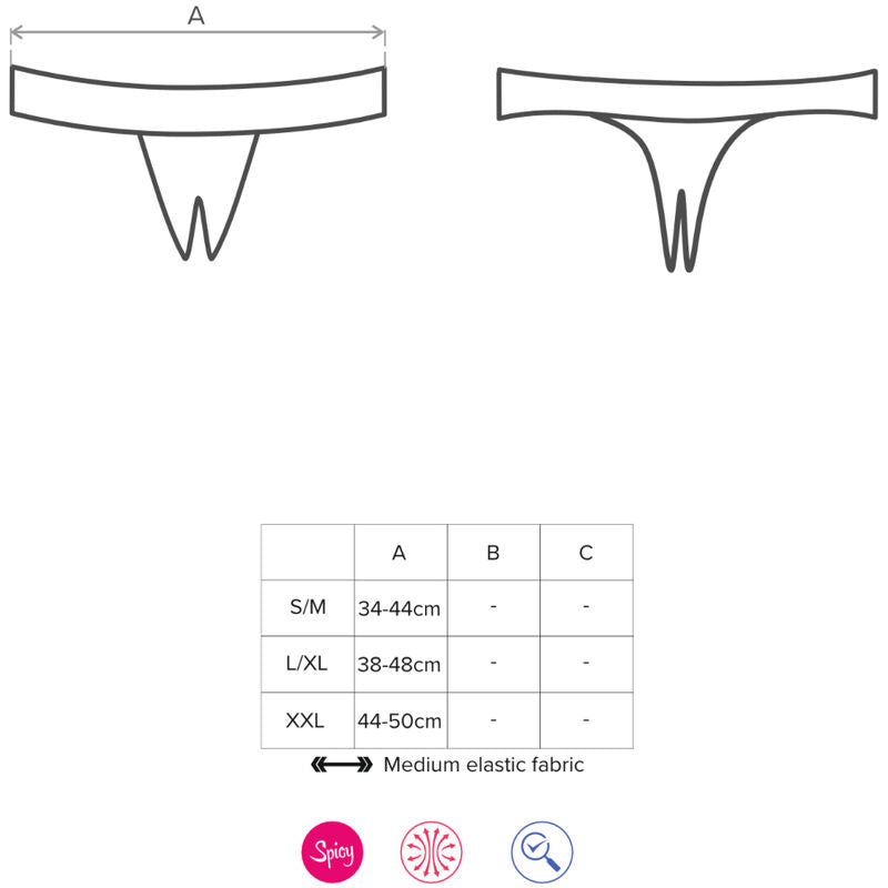 OBSESSIVE - MIAMOR OUVERT THONG S/M
