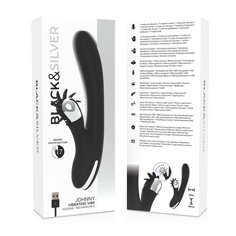 BLACK&SILVER - BUNNY JOHNNY VIBRATING VIBRATION