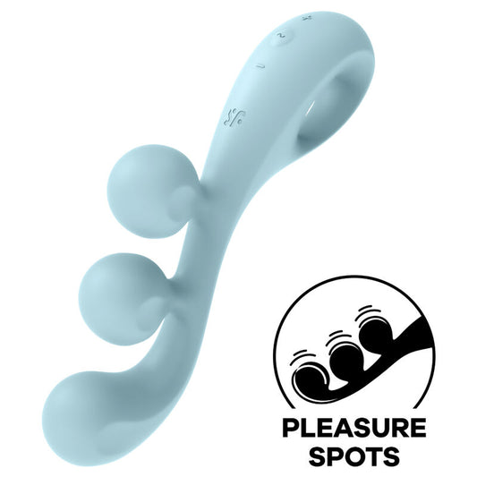 SATISFYER - MULTIVIBRADOR TRI BALL 2 AZUL