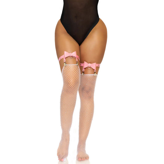 LEG AVENUE - LIGA ALTA DE CUERO VEGANO, TALLA ÚNICA - NEGRO