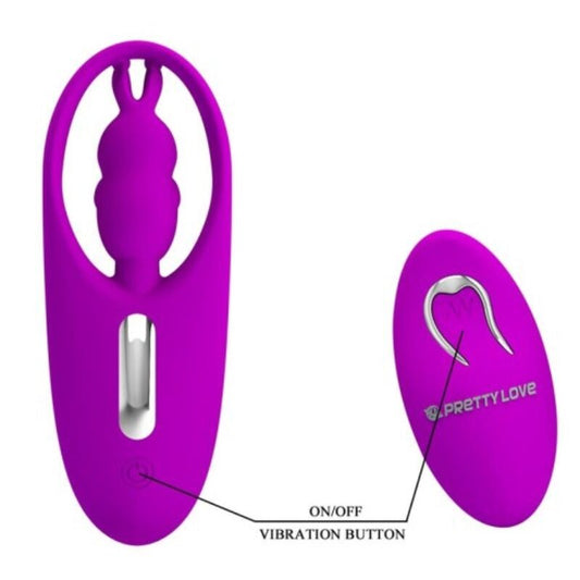 PRETTY LOVE - ESTIMULADOR DE BRAGUITAS CON CONTROL REMOTO WILD RABBIT LILA