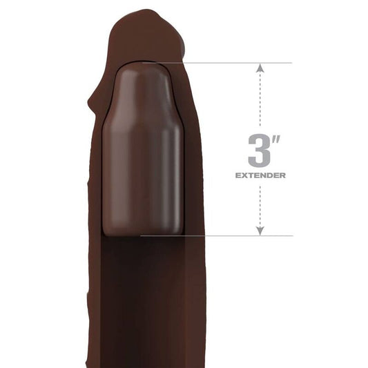 FANTASY X-TENSIONS - PIPEDREAMS EXTENSION WITH STRAP 17.78 CM BROWN