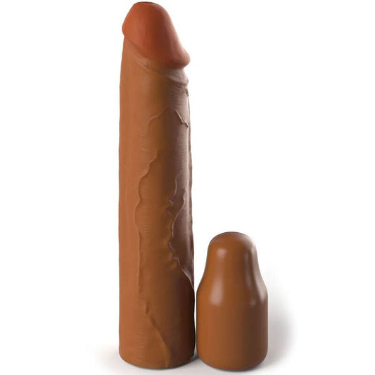 FANTASY X- TENSIONS - PIPEDREAMS FUNDA 20,32 CM + PLUG DE 5,00 CM CARAMELO