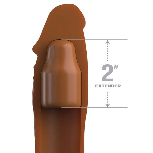FANTASY X- TENSIONS - PIPEDREAMS FUNDA 20,32 CM + PLUG DE 5,00 CM CARAMELO