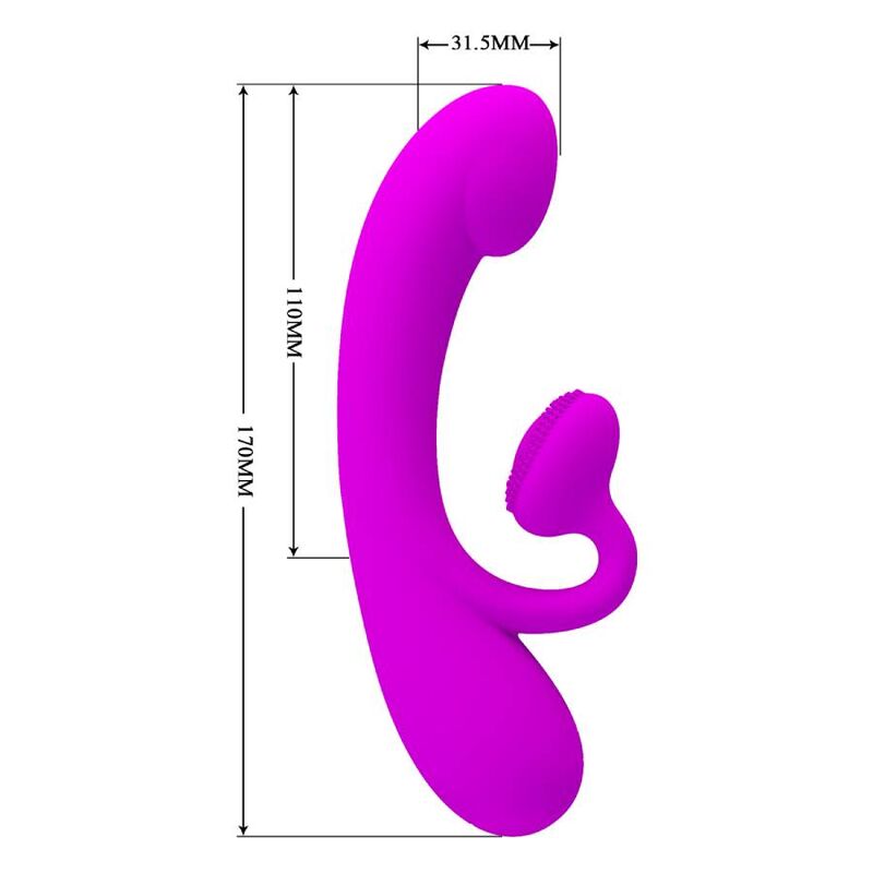 PRETTY LOVE - AUFRICHTIGER VIBRATOR UND KLITORIS-SAUGER