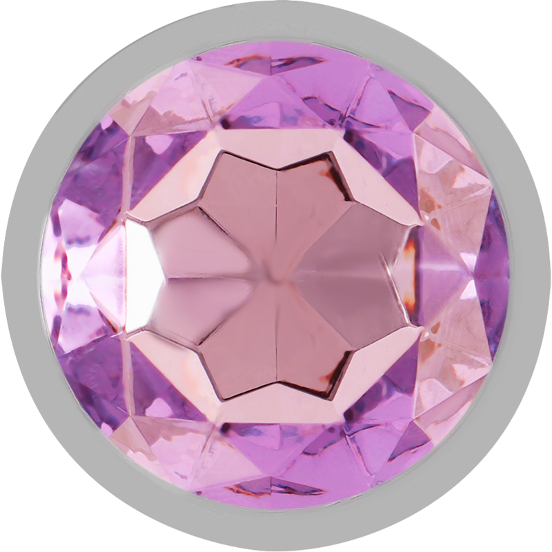 INTENSE - ALUMINUM METAL ANAL PLUG WITH VIOLET CRYSTAL, SIZE S