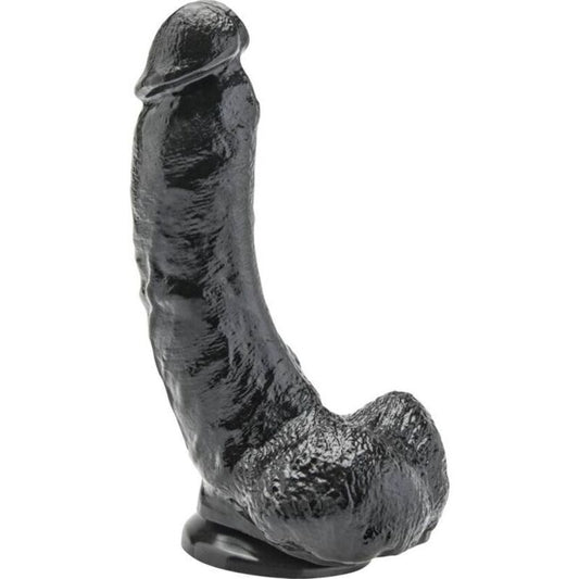 GET REAL - DILDO 20.5 CM CON BOLAS NEGRO