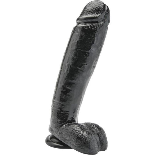 GET REAL - DILDO 25.5 CM WITH BALLS BLACK