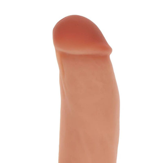 GET REAL - DILDO DE SILICONA 18 CM CON BOLAS DE PIEL