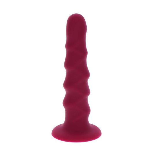 GET REAL - DONG ACANALADO 12 CM ROJO