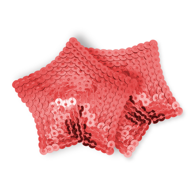 OHMAMA FETISH - RED SEQUINED STAR NIPPLE COVERS