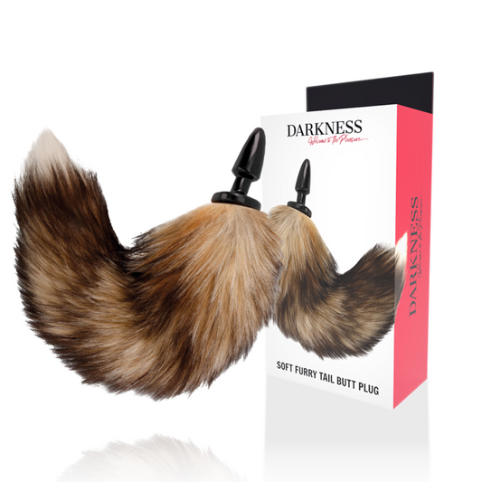DARKNESS - PENE NATURAL CON PLUG ANAL DE SILICONA 10 CM