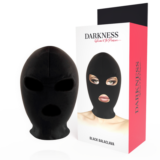 DARKNESS - BDSM SUBMISSION MASK, MOUTH AND EYES BLACK
