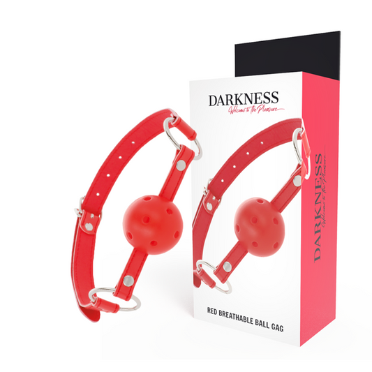 DARKNESS - RED, BREATHABLE GAG