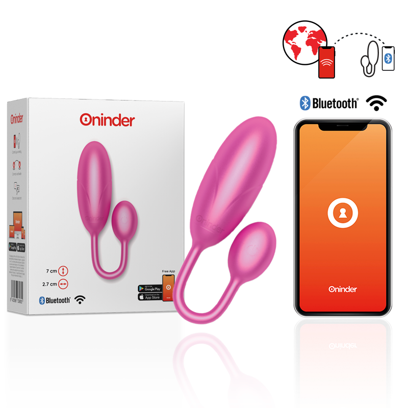ONINDER - HUEVO VIBRADOR DENVER ROSA 7 X 2,7 CM APLICACIÓN GRATUITA