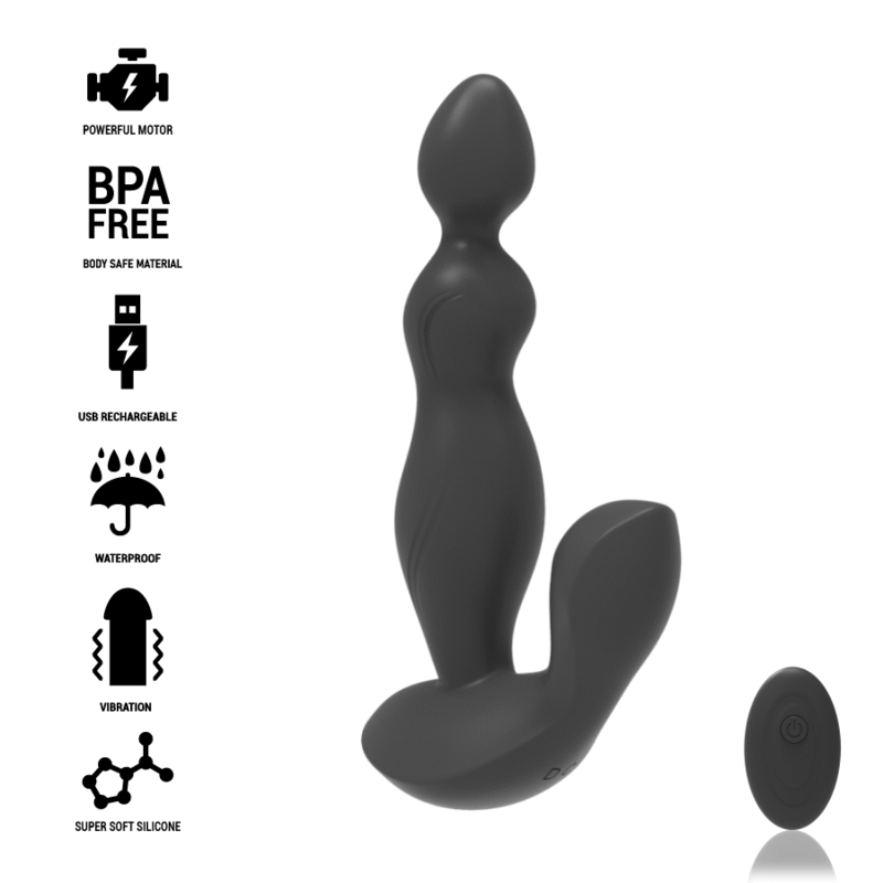 BLACK&SILVER - CORA ANAL PLUG - FERNBEDIENUNG