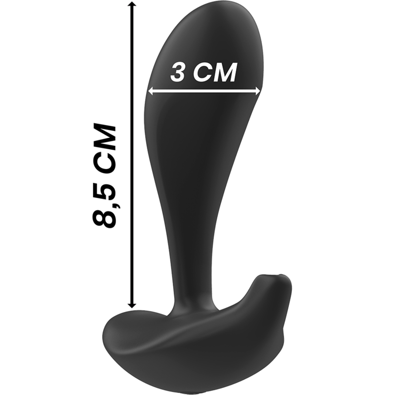 BLACK&SILVER - DWAYNE ANAL PLUG - FERNBEDIENUNG