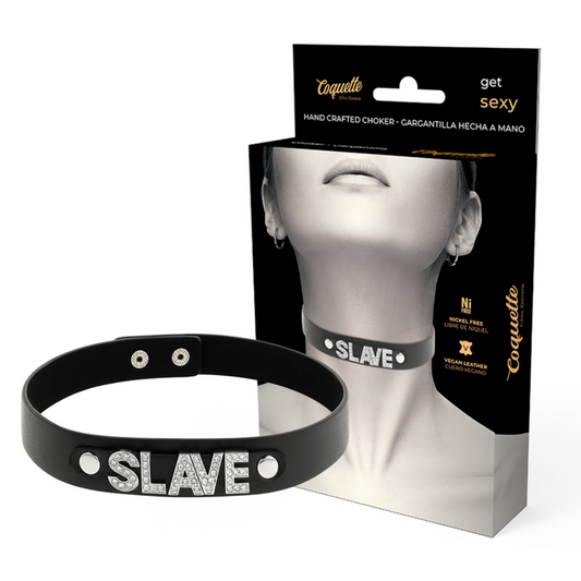 COQUETTE CHIC DESIRE - SLAVE COLLAR MADE OF VEGAN LEATHER