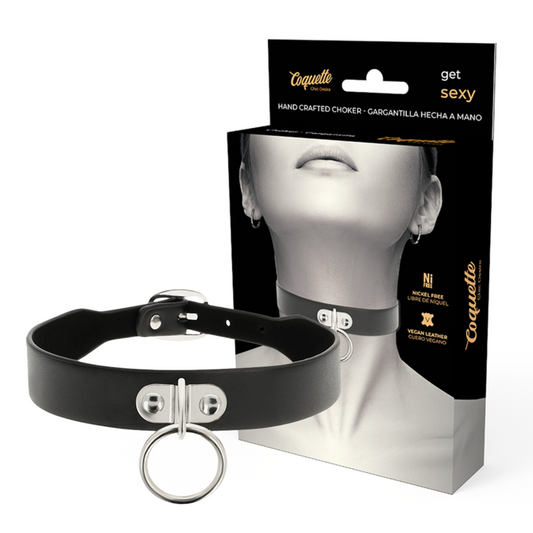 COQUETTE CHIC DESIRE - VEGAN LEATHER NECKLACE FETISH ACCESSORY
