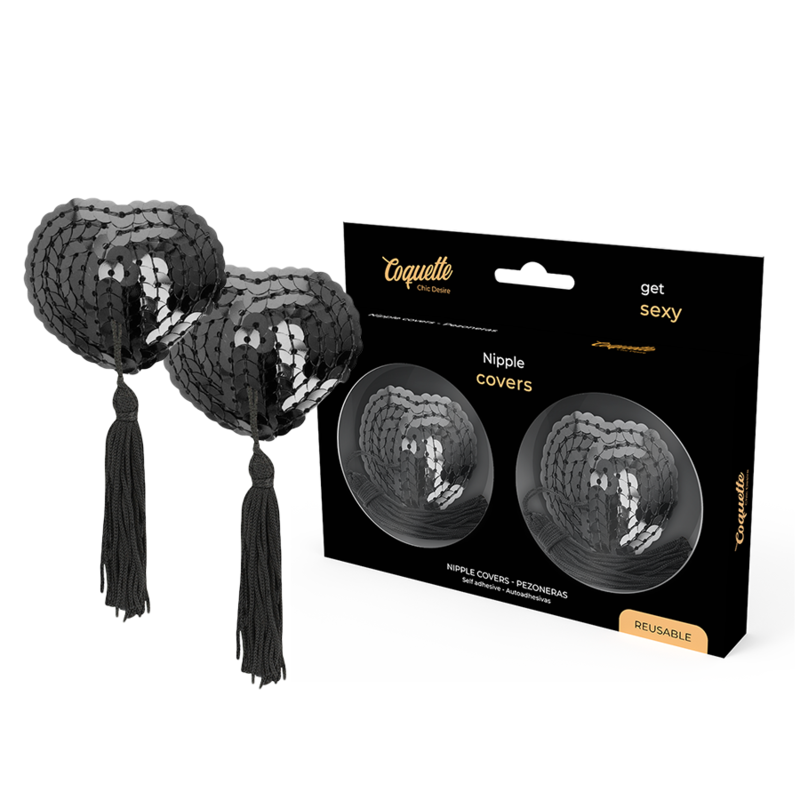 COQUETTE CHIC DESIRE - SCHWARZE PAILLETTEN-NIPPELCOVER