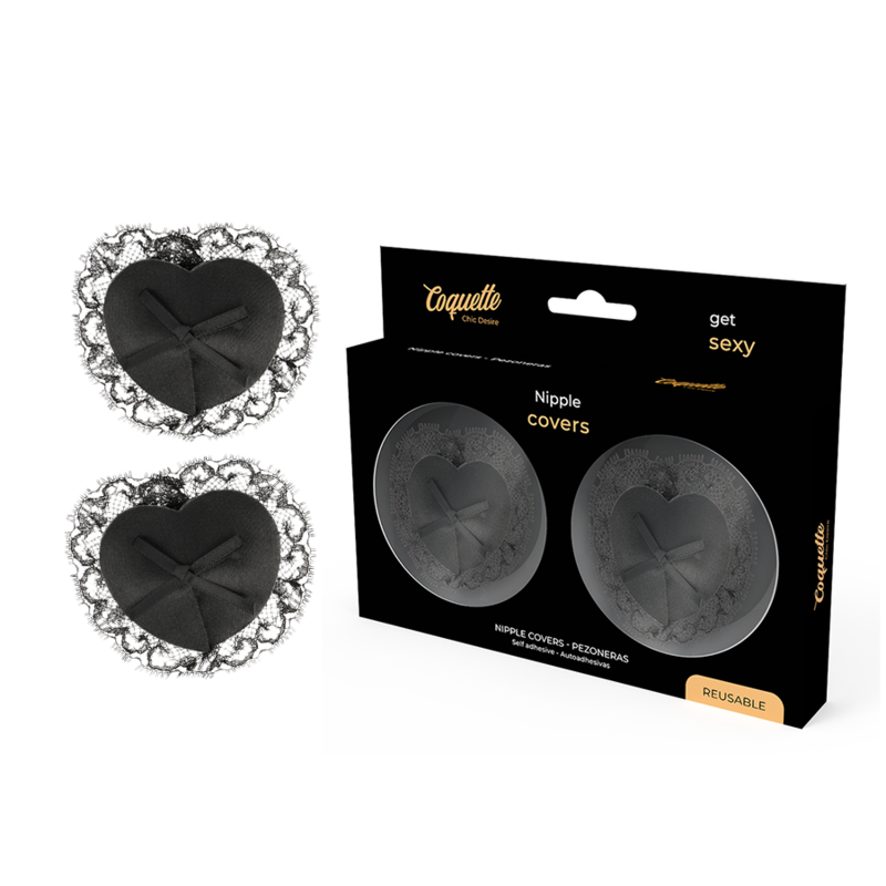 COQUETTE CHIC DESIRE - NIPPELCOVER AUS SCHWARZER SPITZE