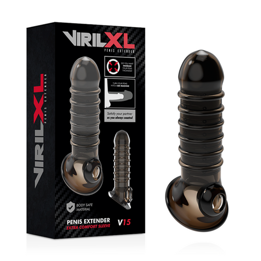 VIRILXL - EXTENSIÓN DE PENE Y FUNDAS V15 NEGRO