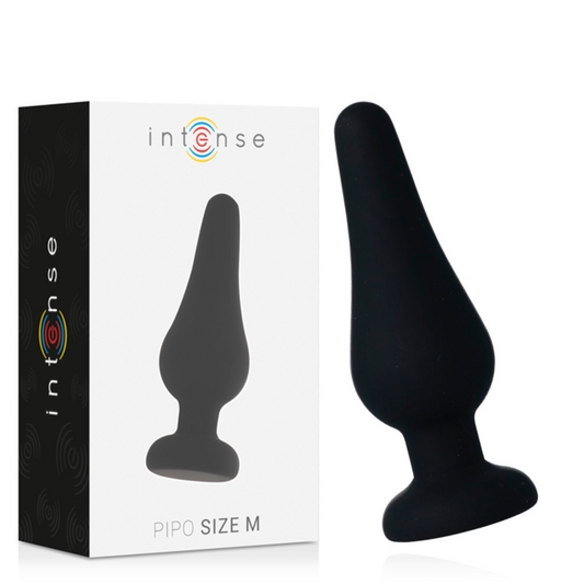 INTENSE - PLUG ANAL PIPO M SILICONA NEGRA 11 CM