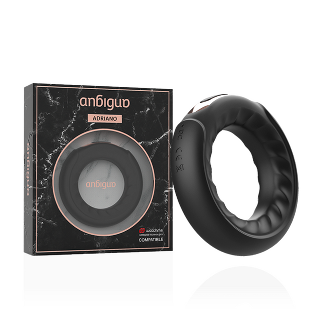 ANBIGUO - ANILLO VIBRADOR ADRIANO, COMPATIBLE CON LA TECNOLOGÍA INALÁMBRICA WATCHME